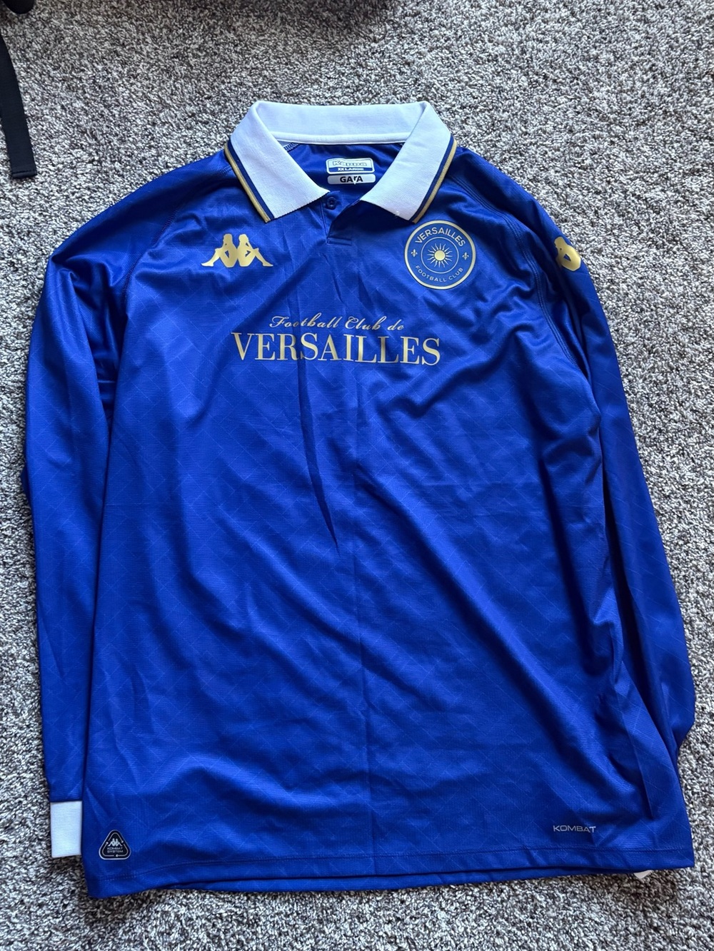 Kappa Football Club de Versailles Long Sleeve Polo Jersey - xxl fits l to XL